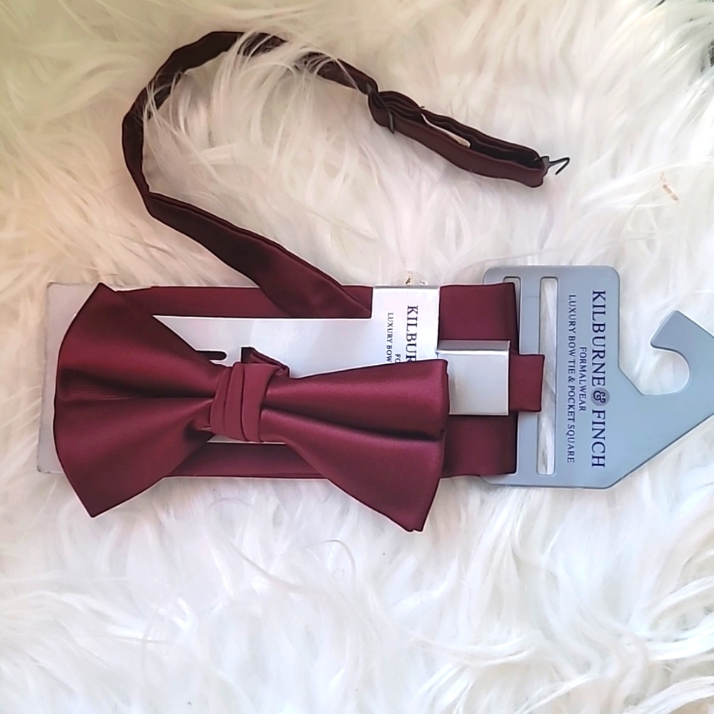 Luxury men bow tie and pocket square